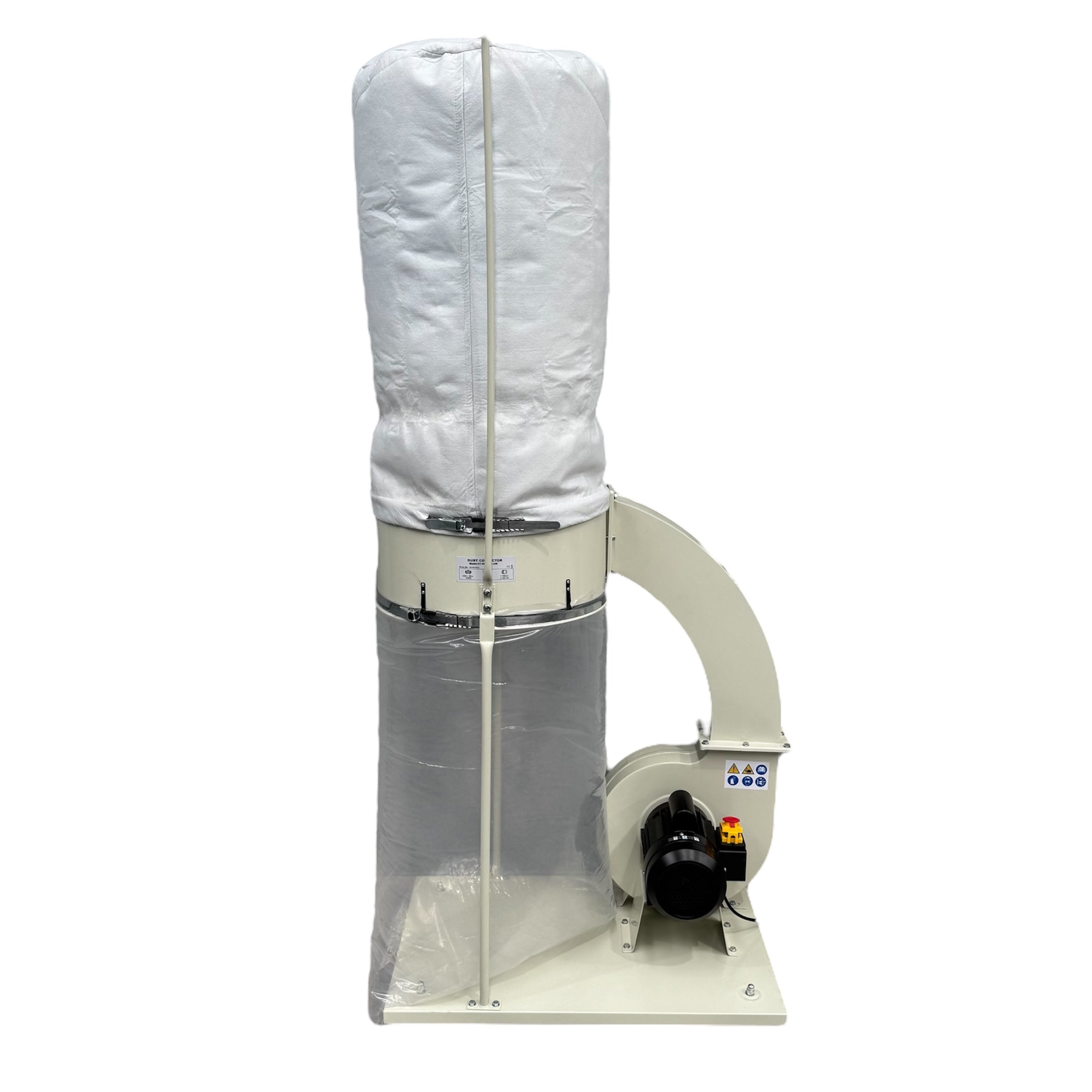 Oltre Dust Collector 240V 2HP 1 x Filter Element (Needle Felt Top Bag + Plastic Bottom Bag) OT-DC-1500