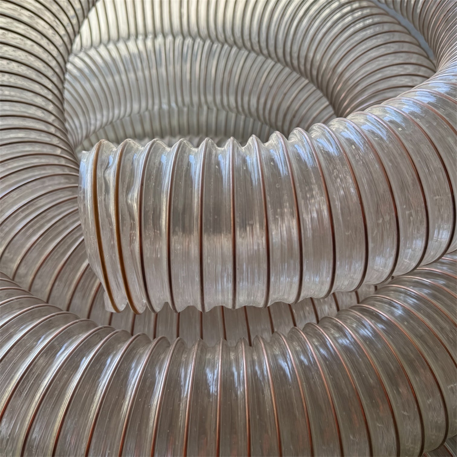 Oltre Clear PU Flexible Antistatic Dust / Duct Hose (Per Metre off a Continuous 10m Roll)