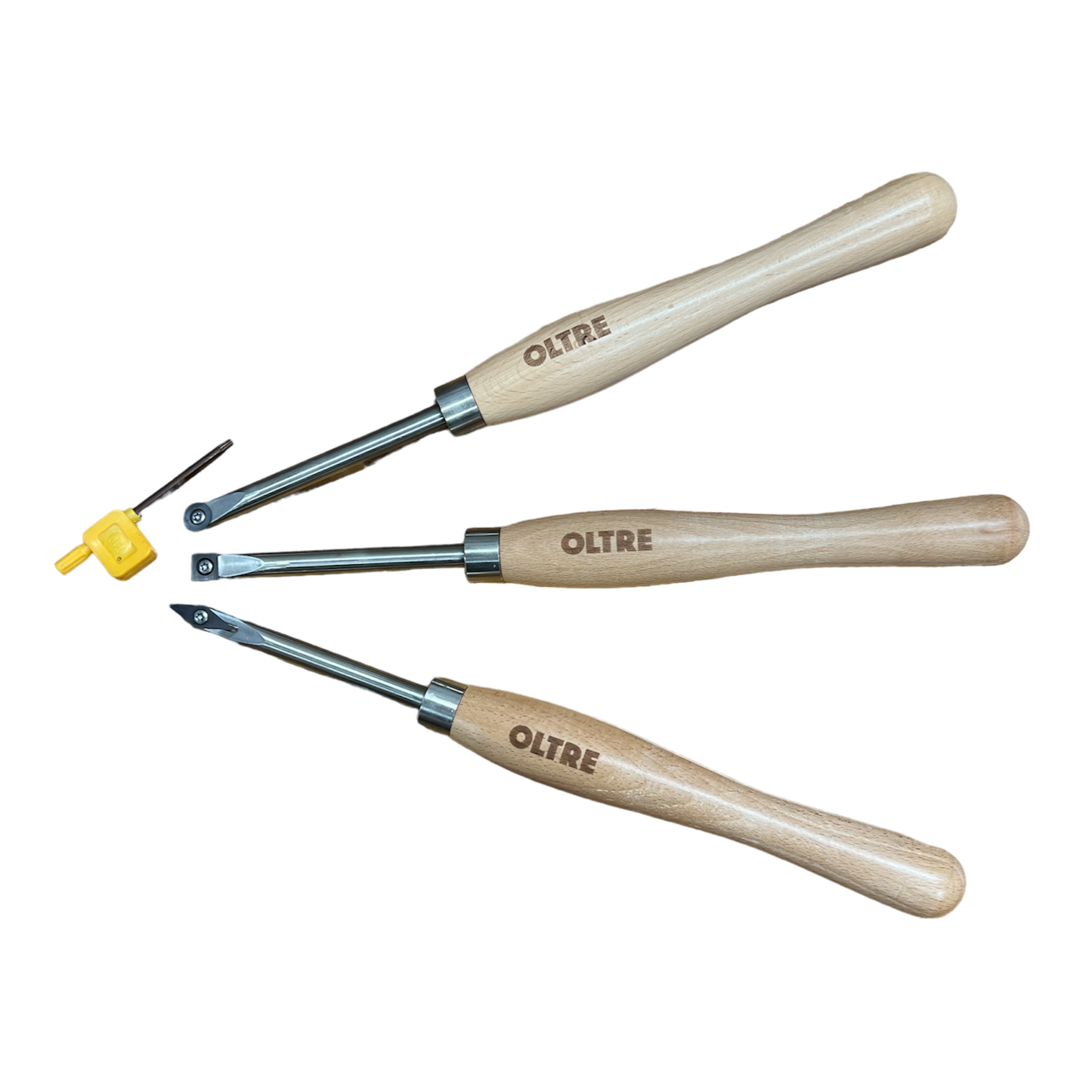 Oltre 3Pce Woodturning Tool System & Carbide Insert Cutters