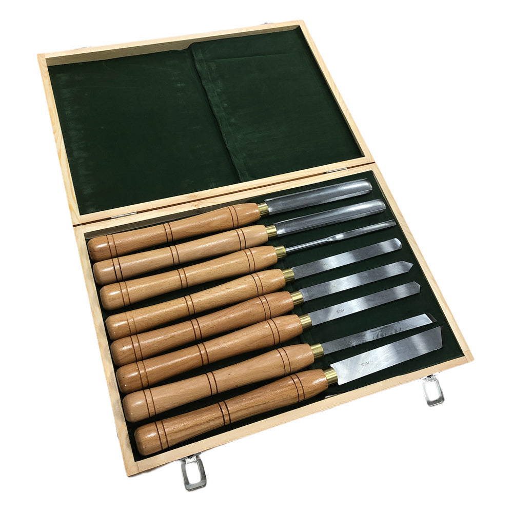Oltre 8Pce Beginner HSS Woodturning Chisel Set