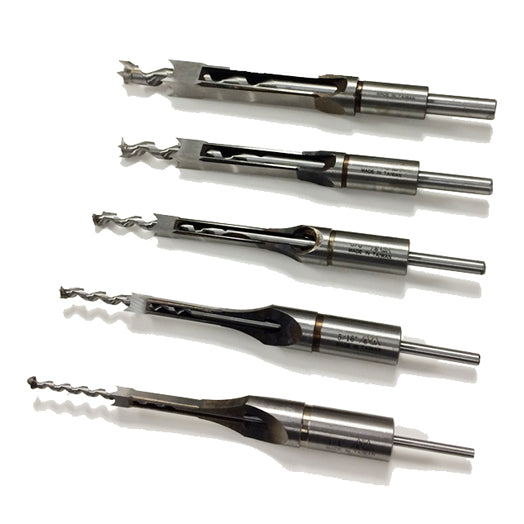 Oltre 5Pce Square Mortiser Chisel Bit & Sleeve Set - 3/4" Shank