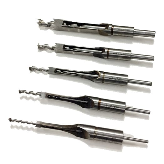 Oltre 5Pce Square Mortiser Chisel Bit & Sleeve Set - 5/8" Shank