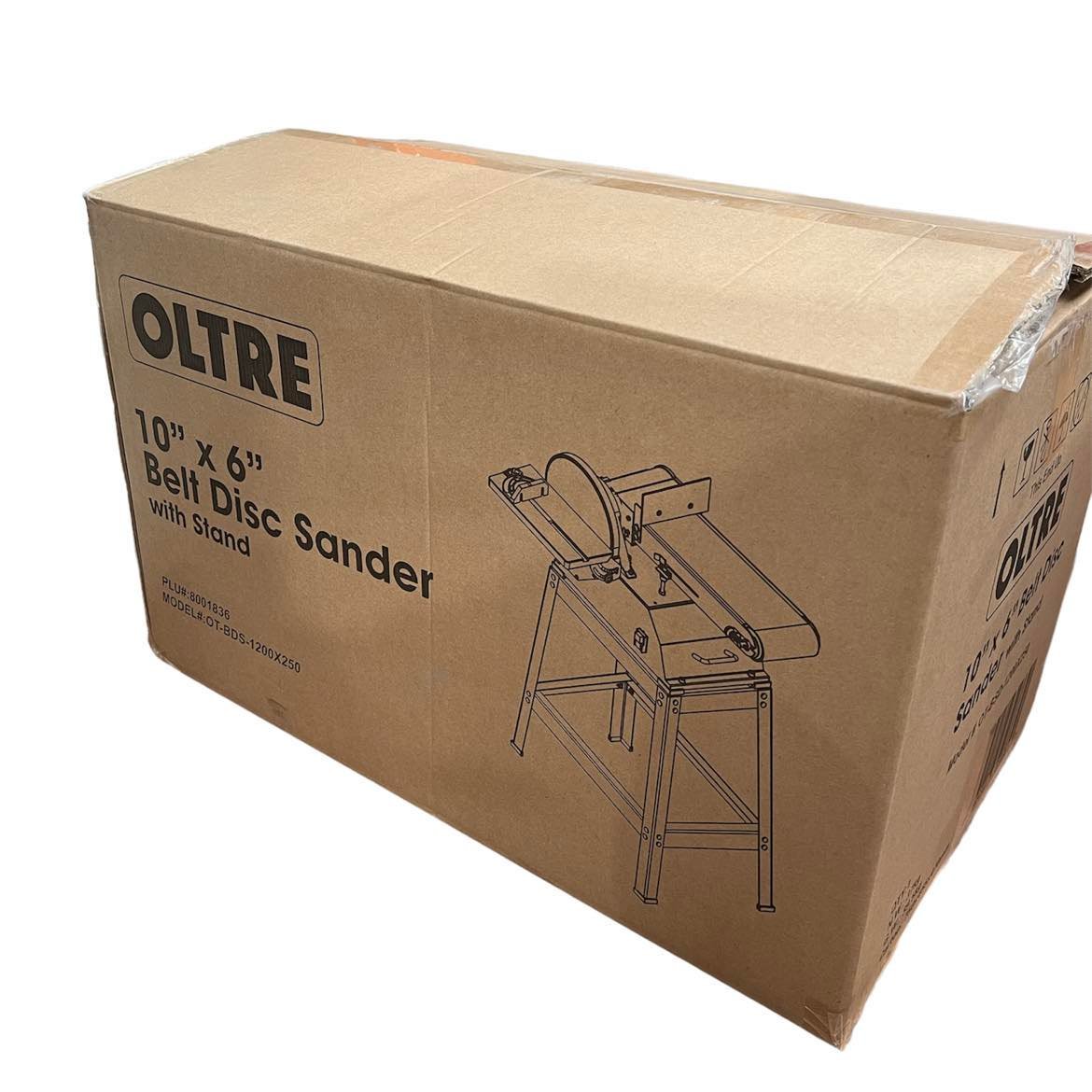 150mm (6") x 1220mm (48") Belt & 250mm (10") Disc Sander With Stand OT-BDS-1200X250 by Oltre