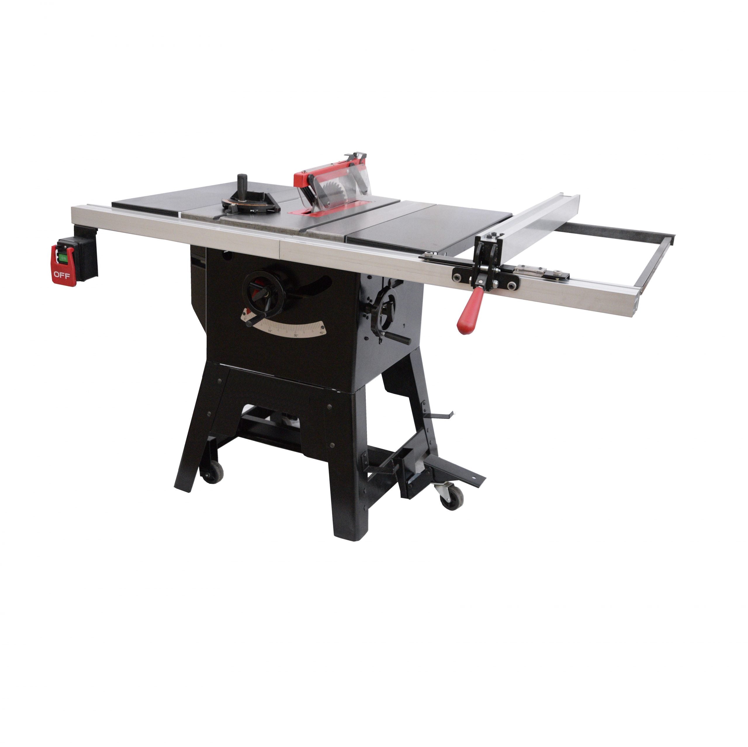 250mm 10" Table Saw with Cast Iron Extension Wings and Mobile Wheels TS1006F