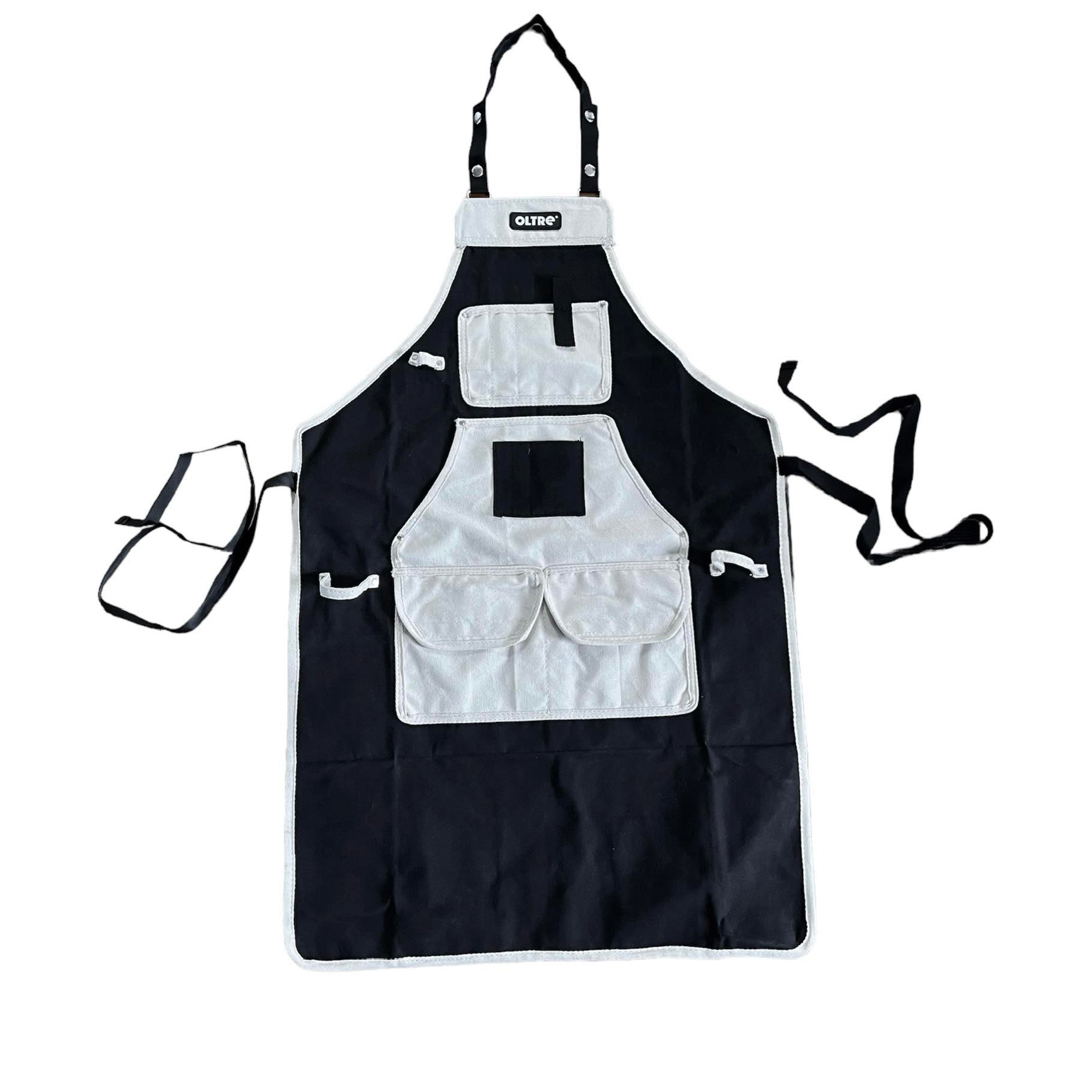 Black + White Canvas Apron By Oltre *New Arrival*