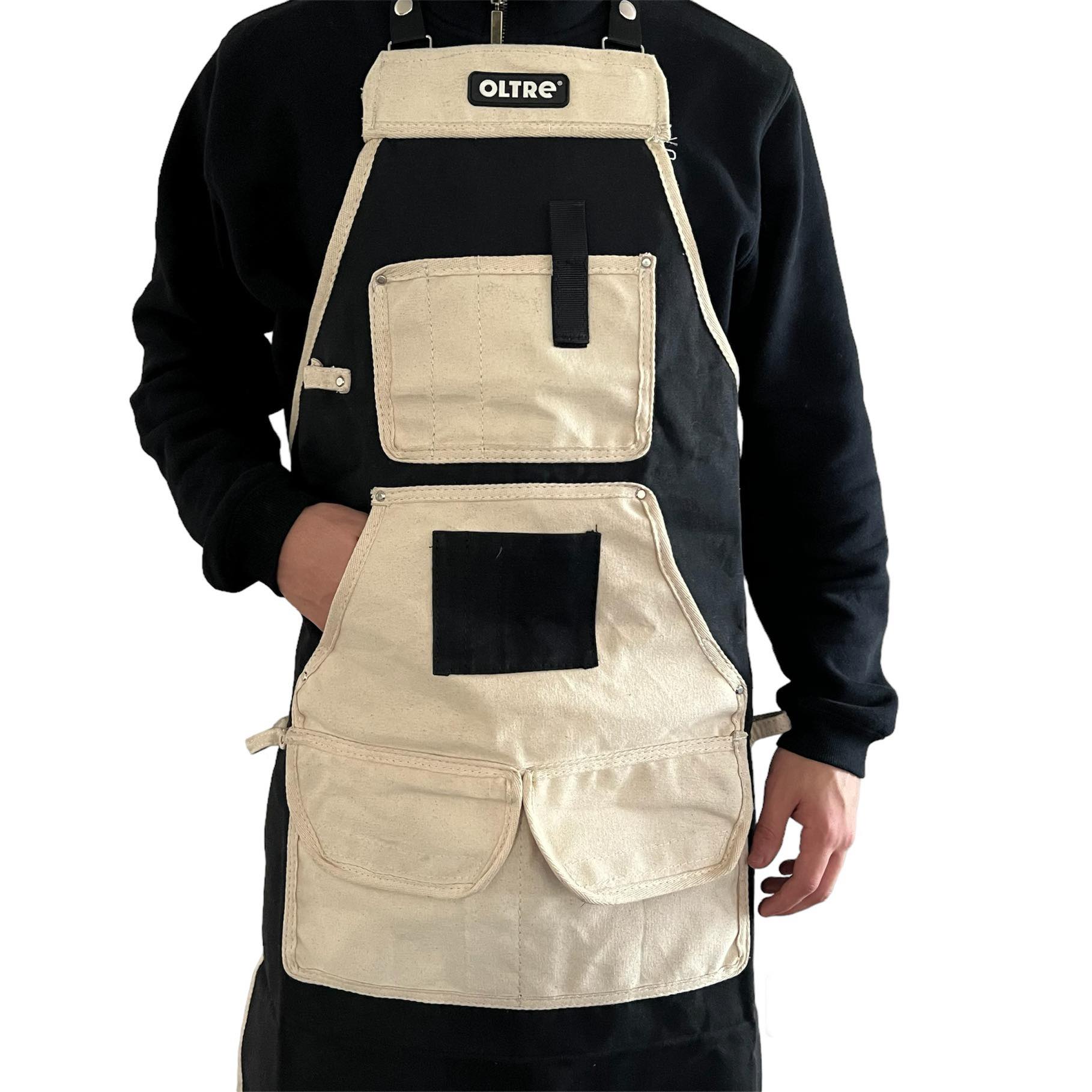 Black + White Canvas Apron By Oltre *New Arrival*