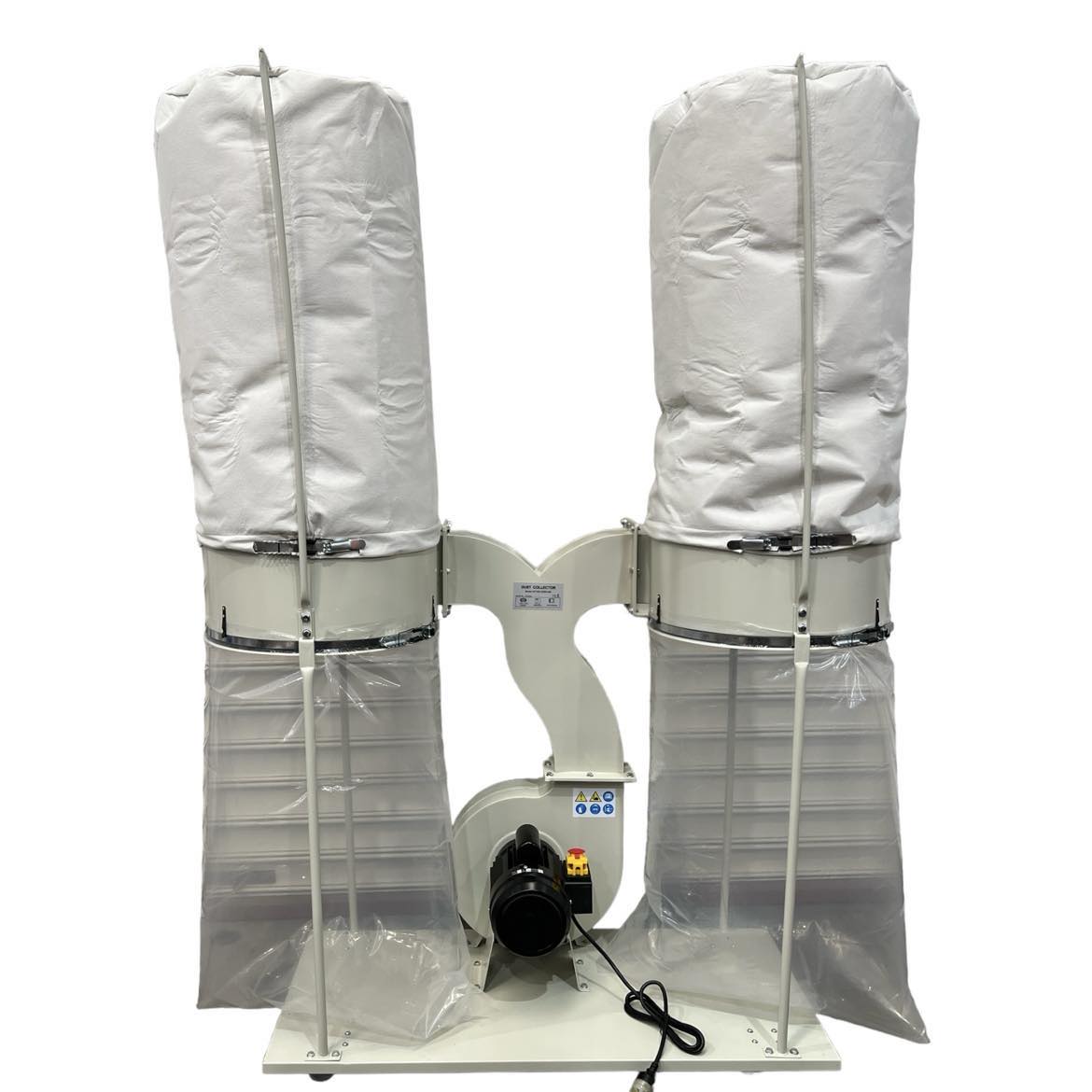 Dust Collector 415V 5HP 2 x Filter Element (2 Needlefelt Top Bags & 2 Plastic Bottom Bags) OT-DC-3800-415 by Oltre