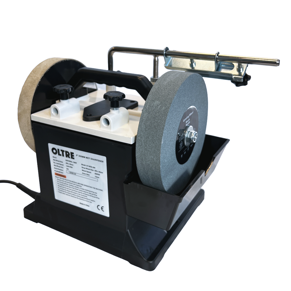 200mm (8") Wet Stone / Water Cooled Sharpener & Buffer OT-WSS-200 by Oltre